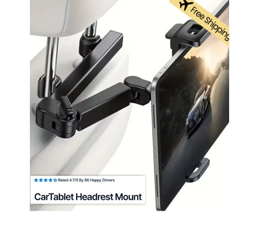 Car Headrest Tablet Mount Holder 